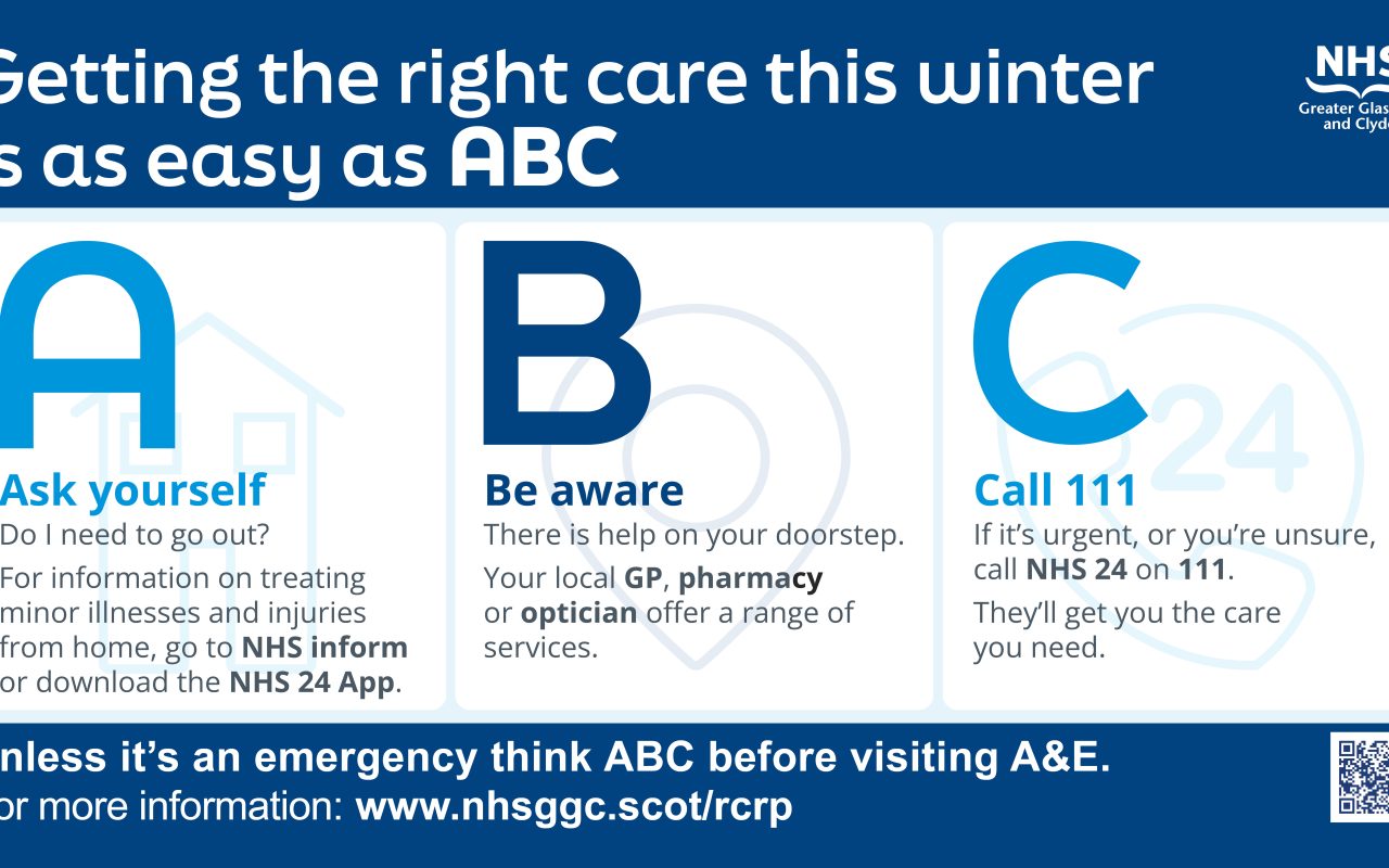 Important update from the Royal Hospital for Children, Glasgow Accident and Emergency