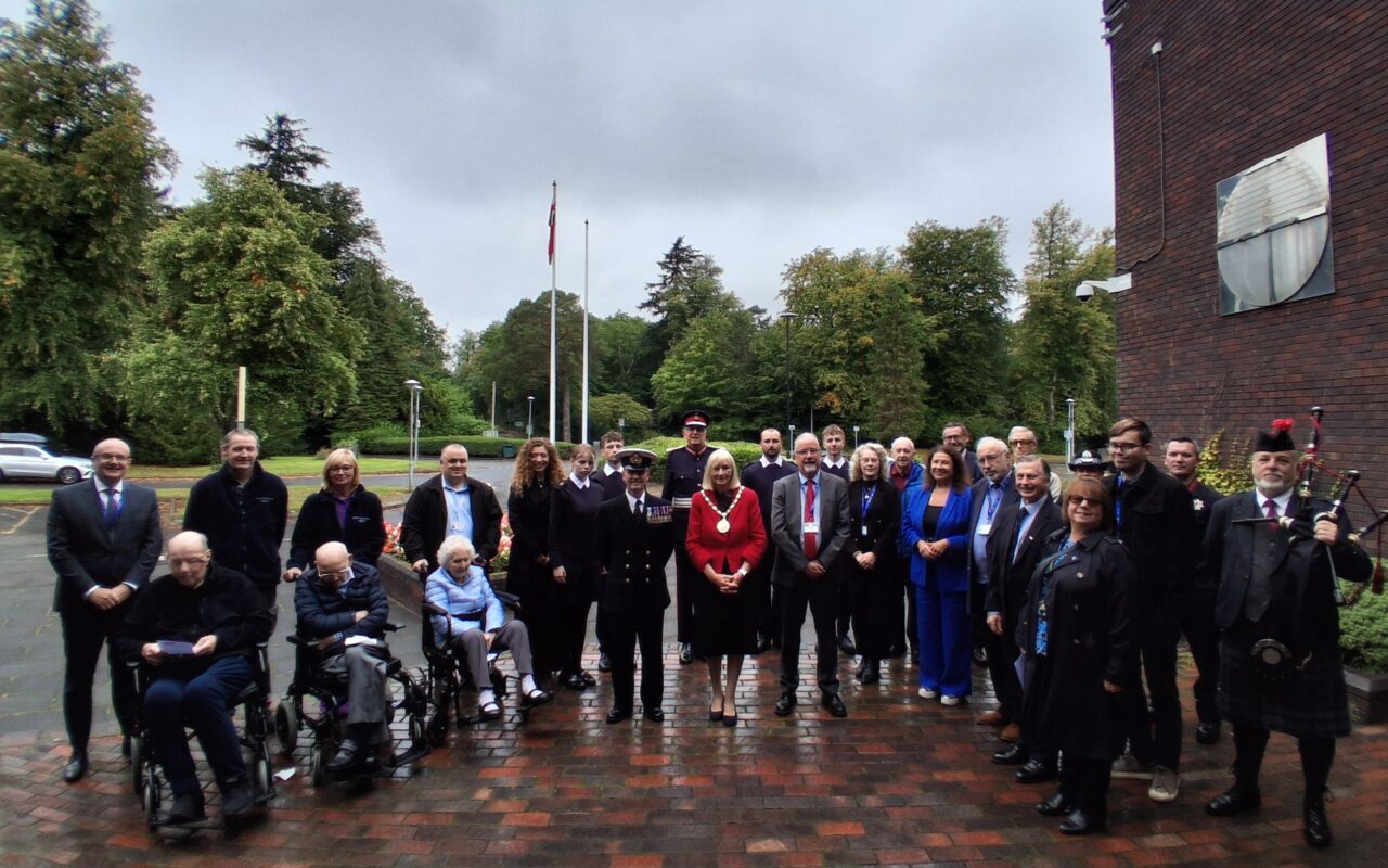 Red Ensign flag raised to commemorate Merchant Navy Day in East Renfrewshire