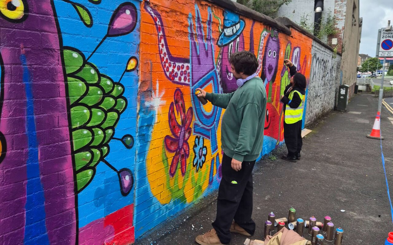 Young people bring colour to Paisley through new murals