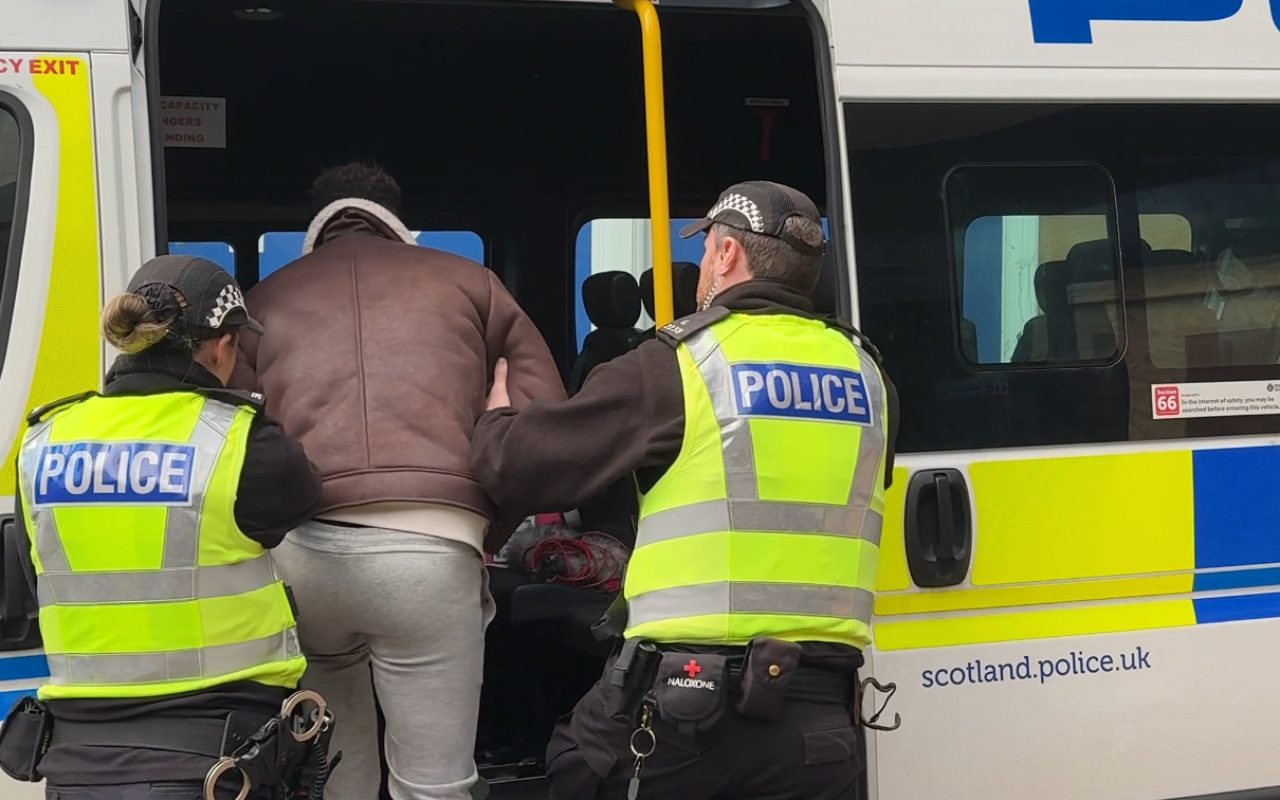 Police Officers carry out day of action to tackle retail crime in Glasgow